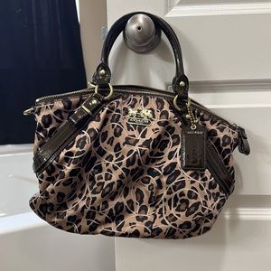 Coach leopard satchel